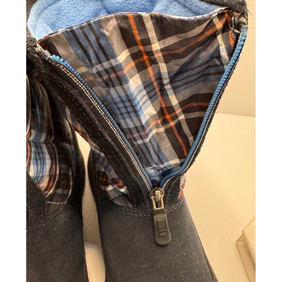 LANDS’ END Snow Winter Boots Navy Suede Plaid Quilted Design New Size 9 (Bx X) - Picture 7 of 12